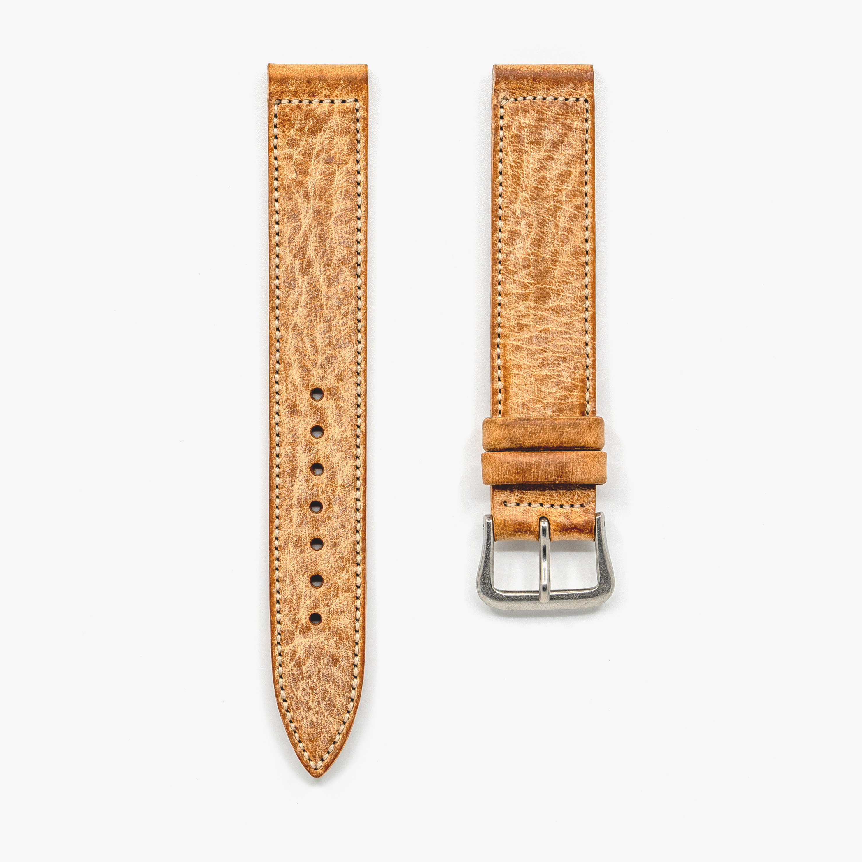 Italian Waxed Cowhide Watch Strap