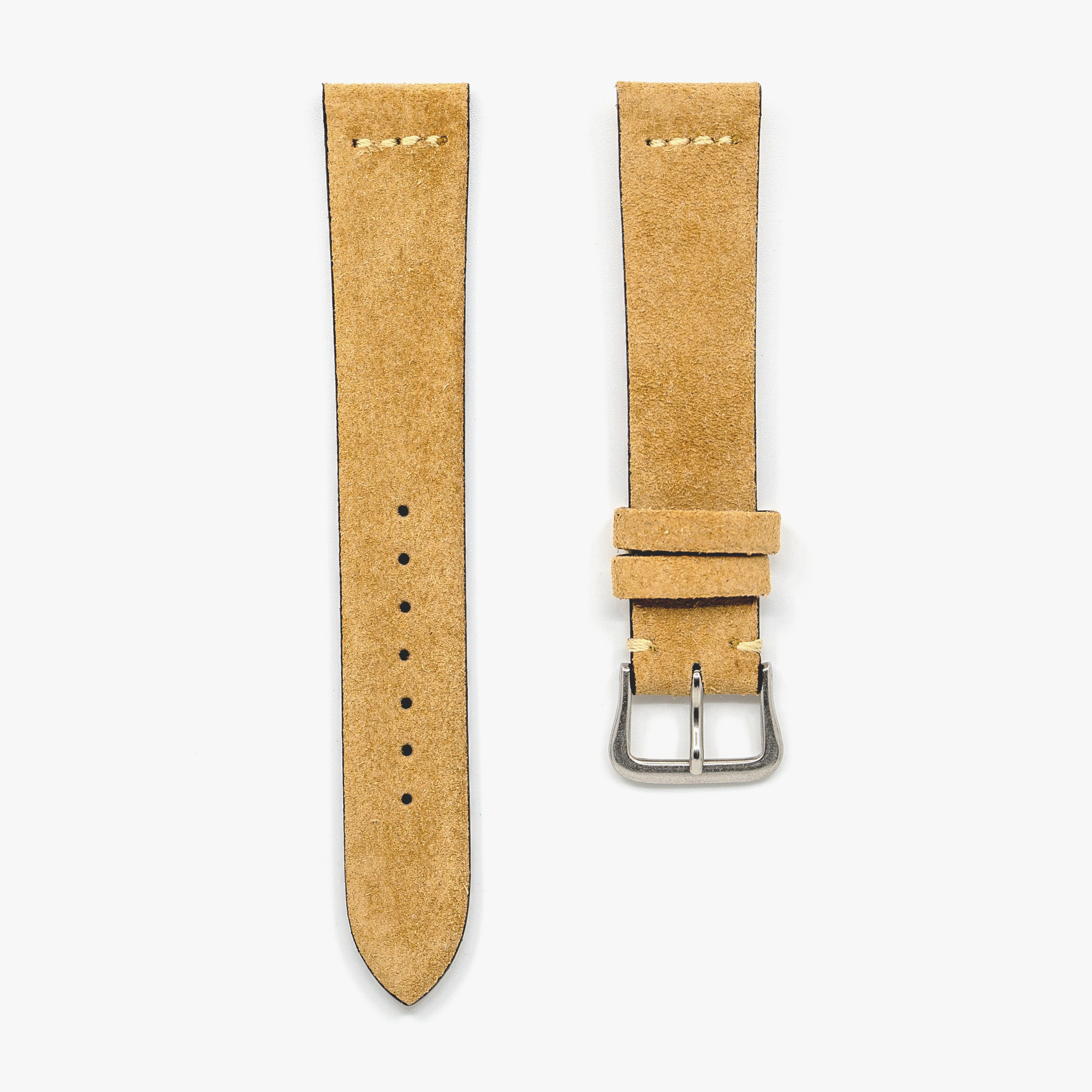 Kudu Suede Center Stitched Watch Strap