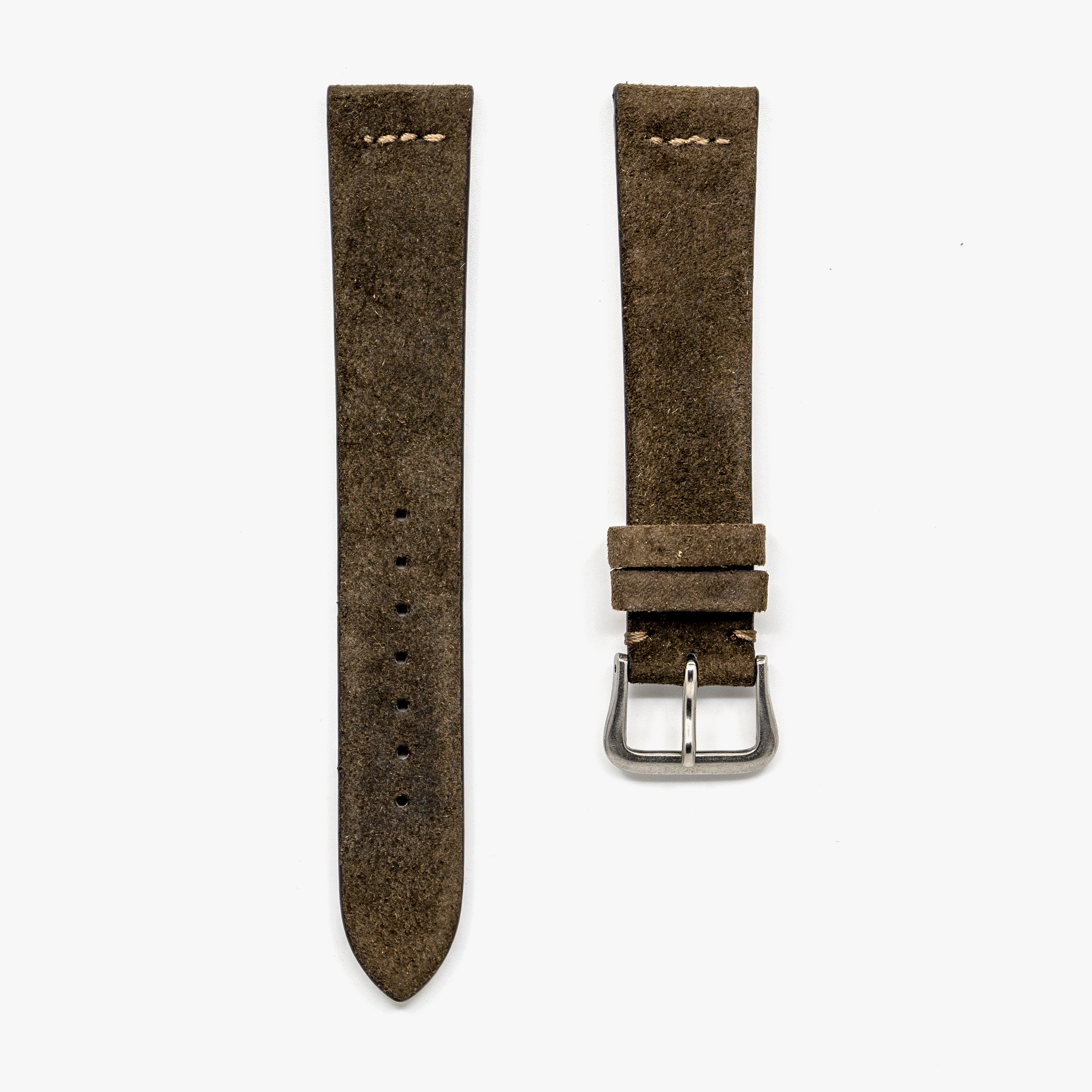 Kudu Suede Center Stitched Watch Strap