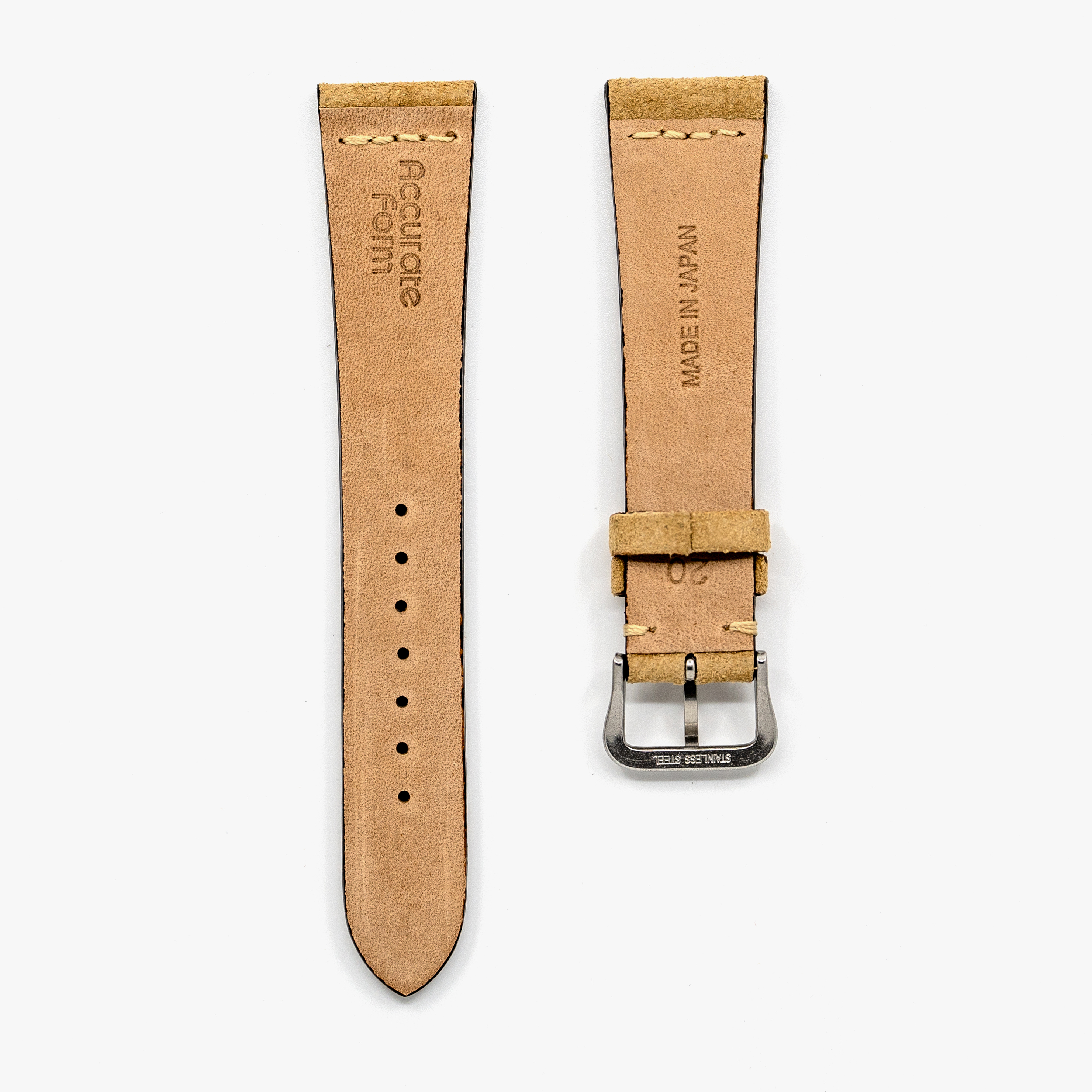 Kudu Suede Center Stitched Watch Strap