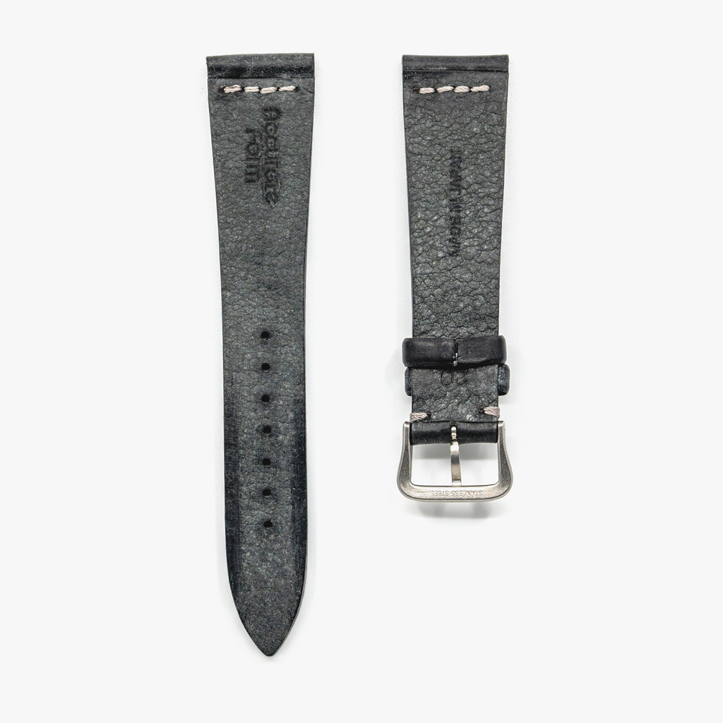 Italian Waxed Cowhide Center Stitched Watch Strap