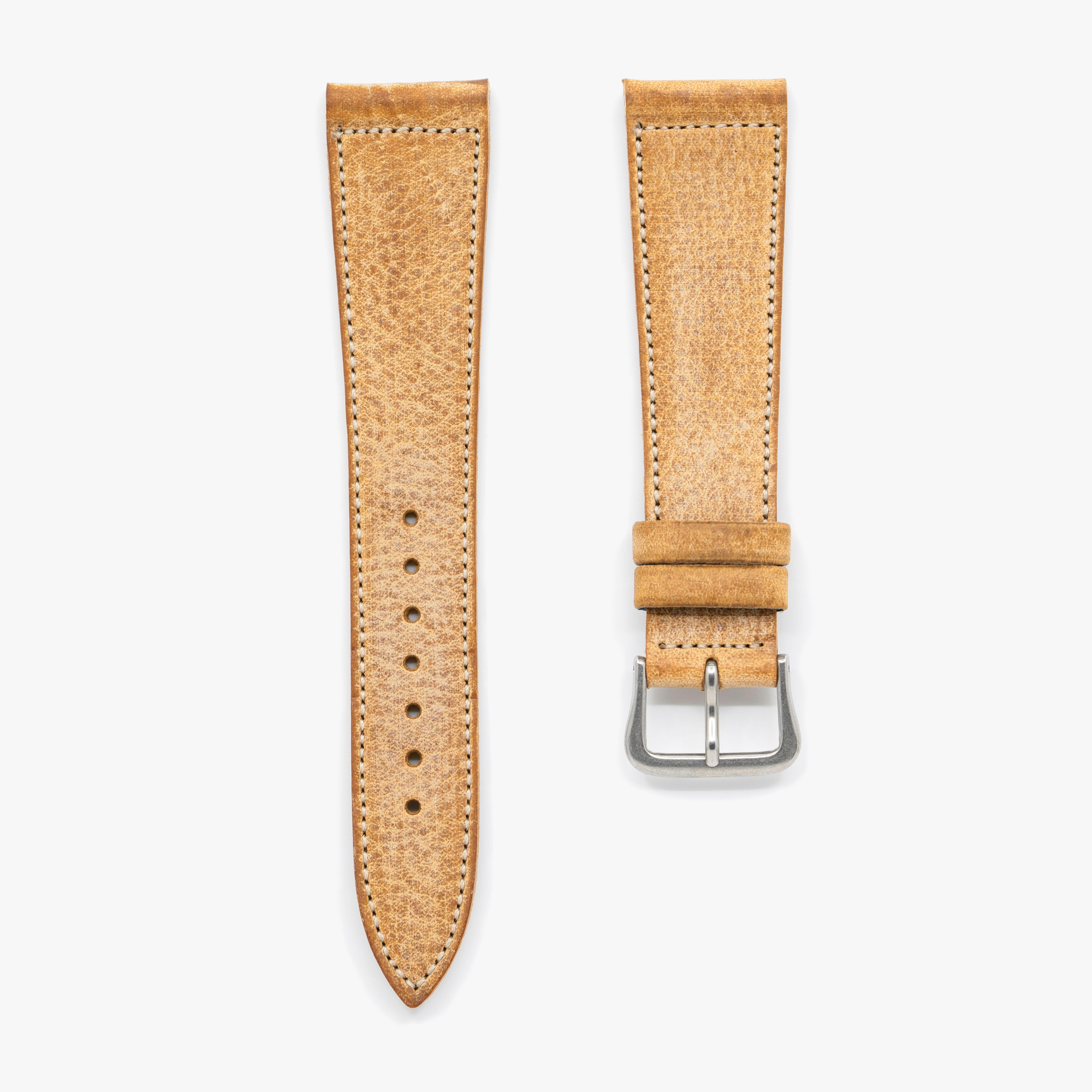 Italian Waxed Cowhide Watch Strap