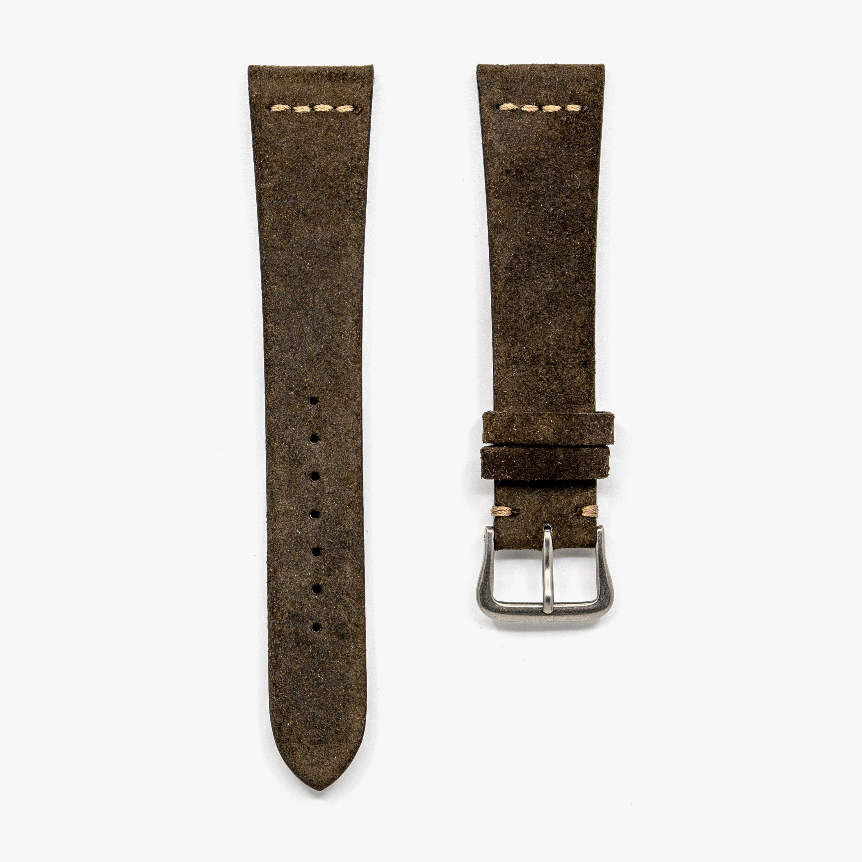 Kudu Suede Center Stitched Watch Strap