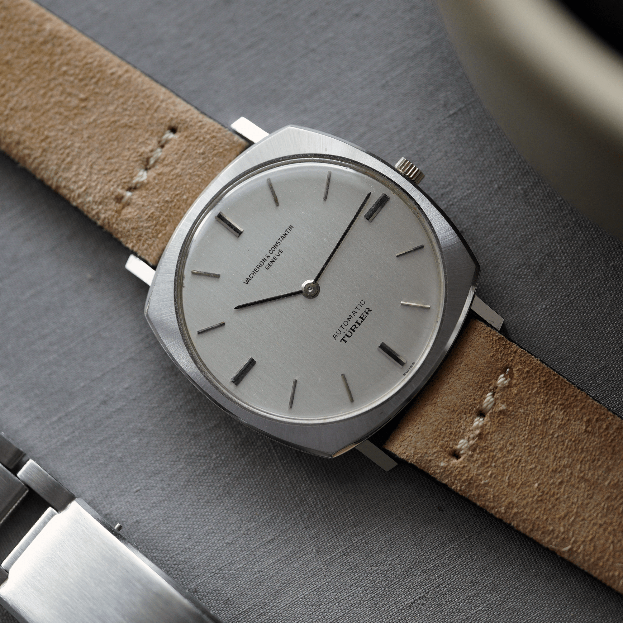 Kudu Suede Center Stitched Watch Strap