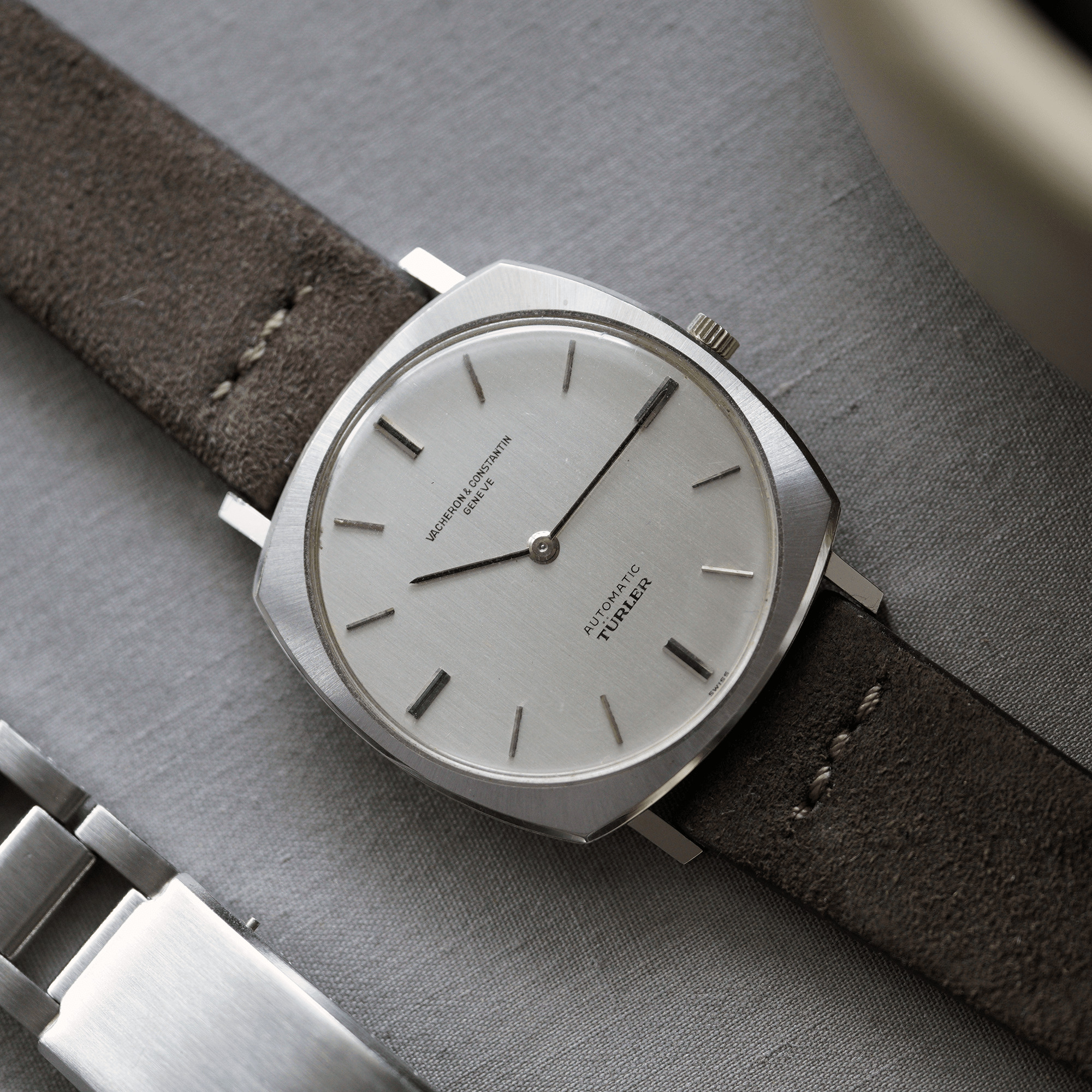 Kudu Suede Center Stitched Watch Strap