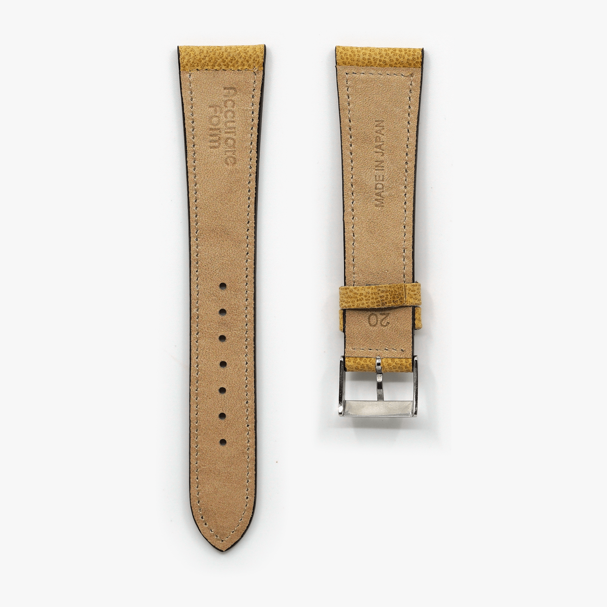 Accurate Form Camel Leather Watch Strap - Time Curated