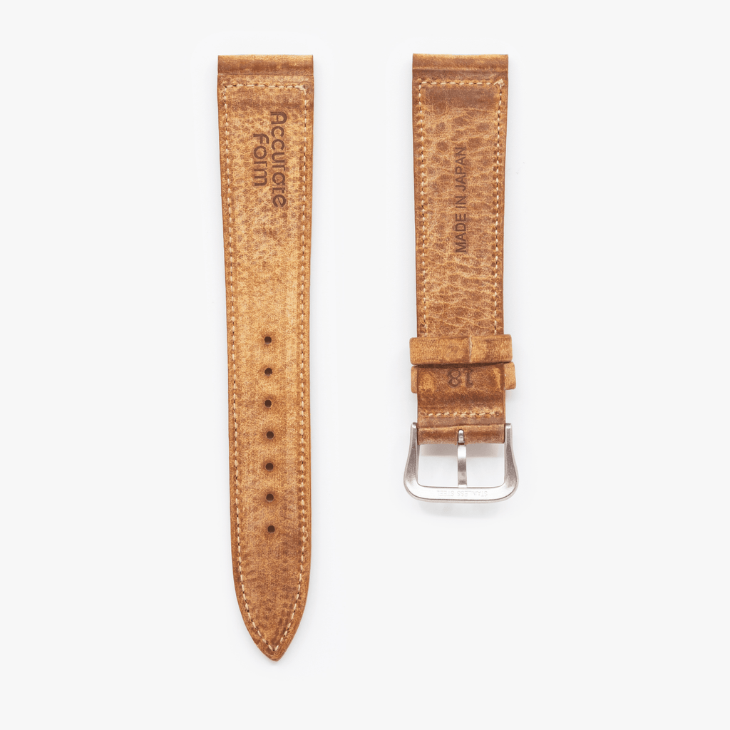 Accurate Form Italian Waxed Cowhide Watch Strap - Time Curated