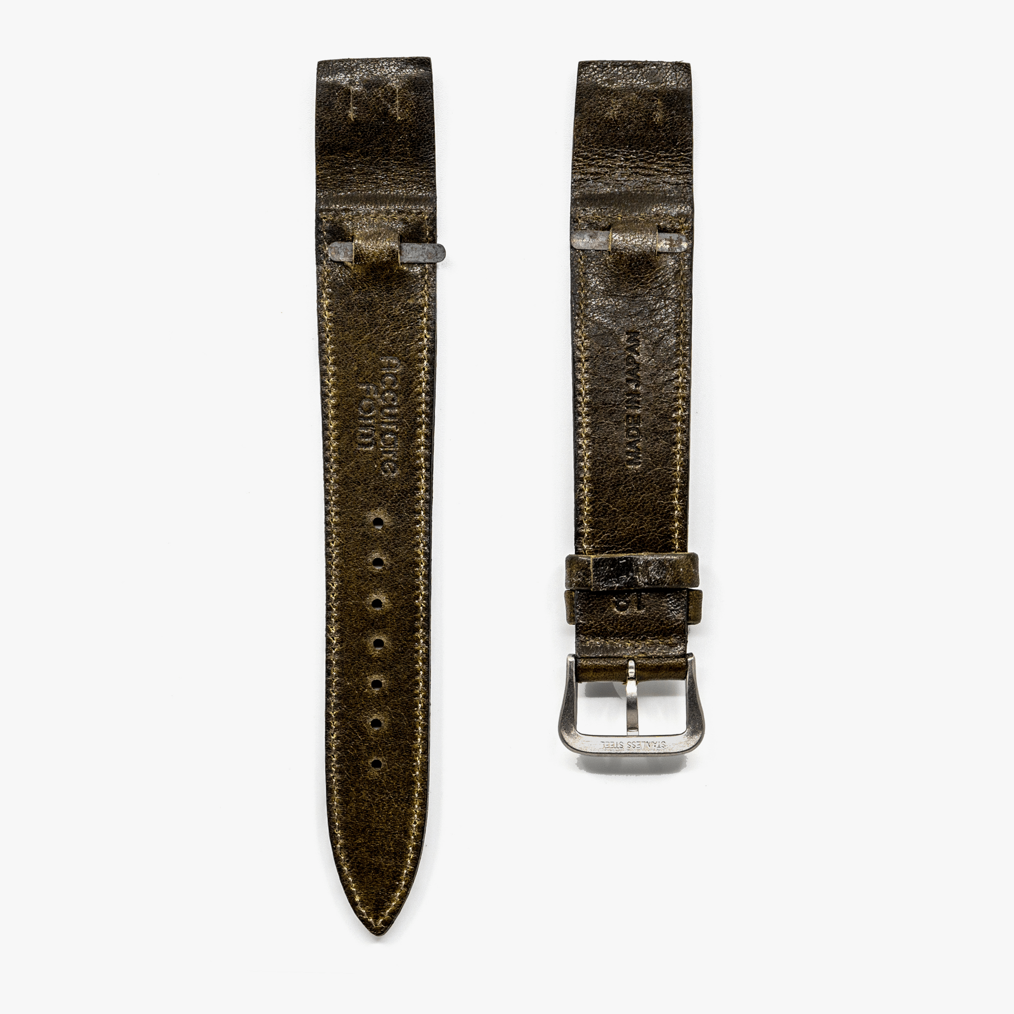 Accurate Form Japanese Cowhide Open Ended Watch Strap - Time Curated